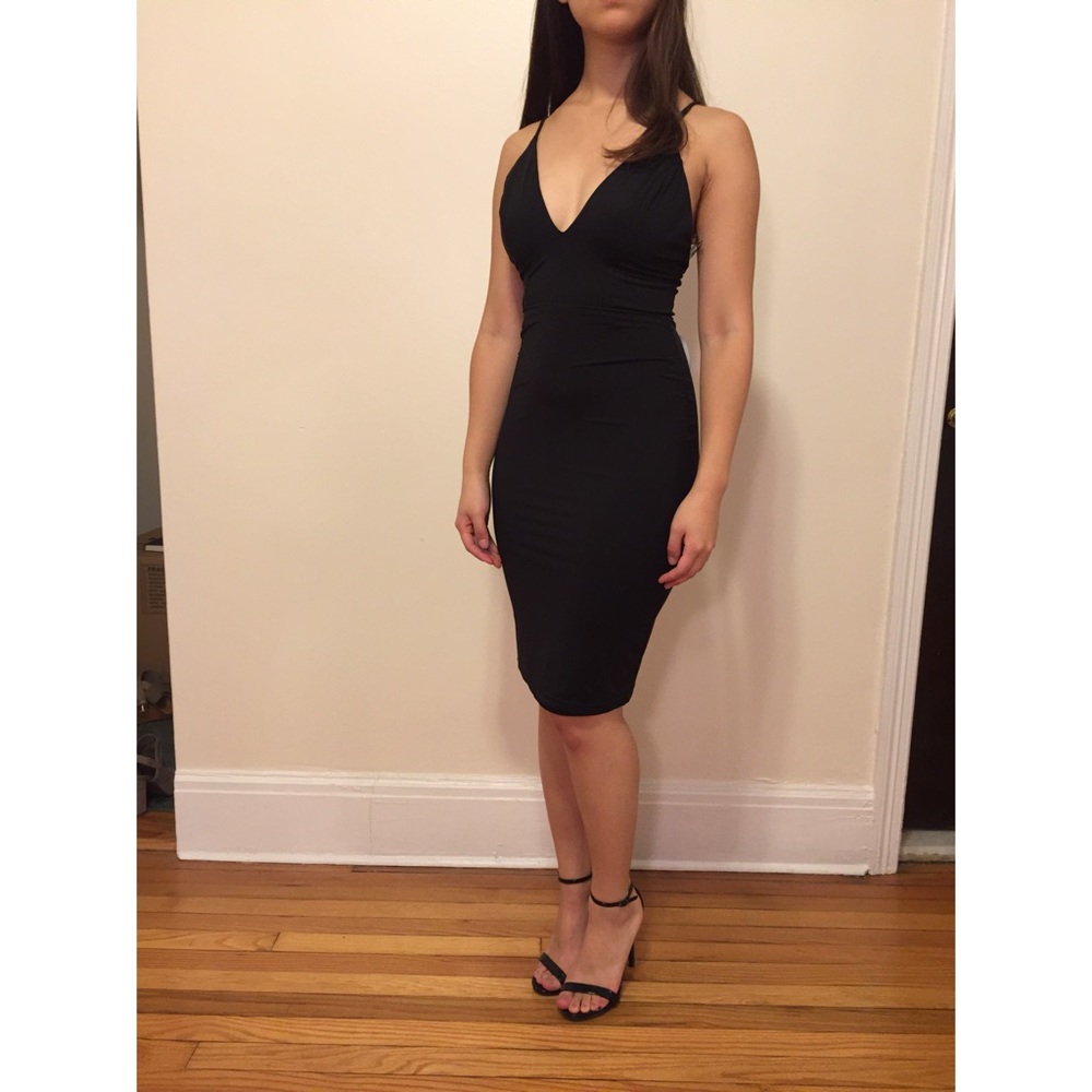 Missguided size Small black cocktail dress